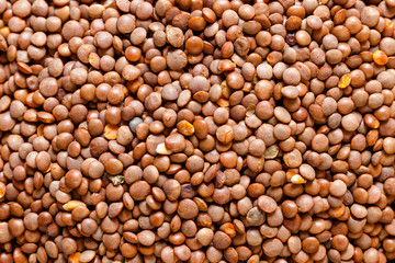 Red lentils texture background