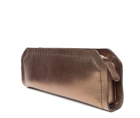 Naklejka premium Leather female handbag isolated on white