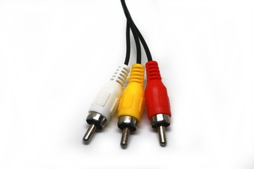  The av cable with white background