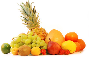 Colorful group of fresh fruits