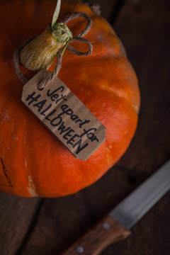 Big Pumpkins with a Message in a Label