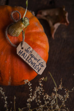 Big Pumpkins with a Message in a Label
