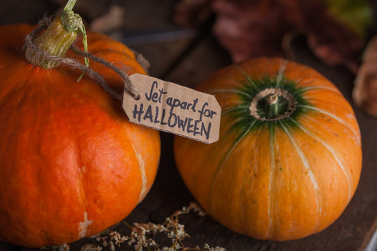 Big Pumpkins with a Message in a Label