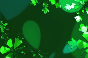 3D snowflakes colorful and bright  background