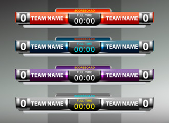 Fototapeta premium scoreboard design elements for sport, vector illustration