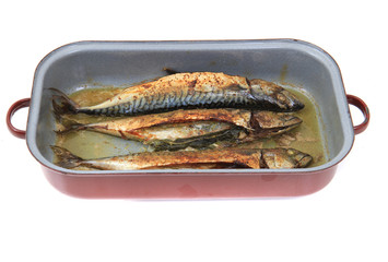 baked mackerel fish