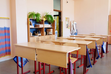 Interior of an empty school class