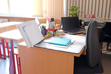 Interior of an empty school class