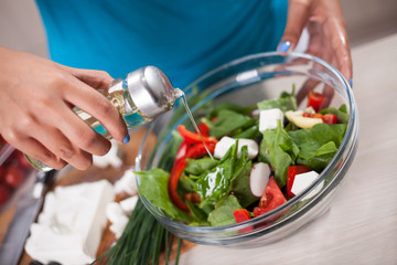 Fresh salad in  bowl