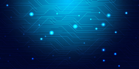 Blue Abstract Mesh Background - Circles, Lines and lightening Shapes illusrtated