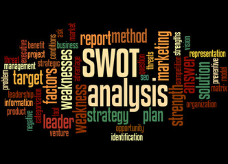 SWOT analysis, word cloud concept 6
