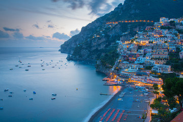 View over Positano, Costiera Amalfitana (Amalfi Coast), Province of Salerno, Campania
