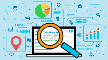 SEO Concept with Laptop and Icons - 120720406