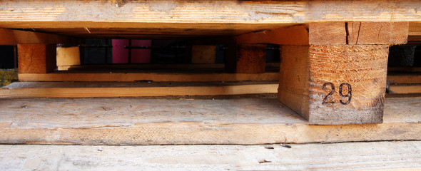 Wooden texture. Pallet. With the number 29.
