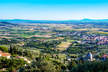 Obraz premium View of Val di Chiana in tuscany, Italy