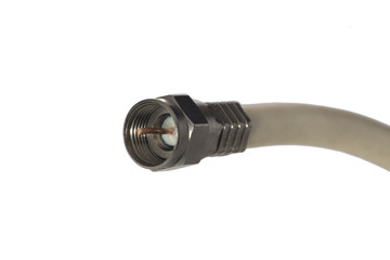 Closeup of coaxial connector isolated © Nikolay N. Antonov