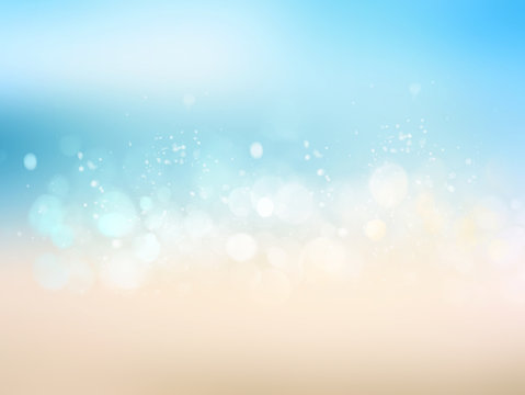 Travel beach blurred abstract illustration background.