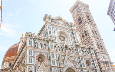 Main facade of The Basilica di Santa Maria del Fiore (Basilica o