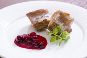 焼き菓子のデザート