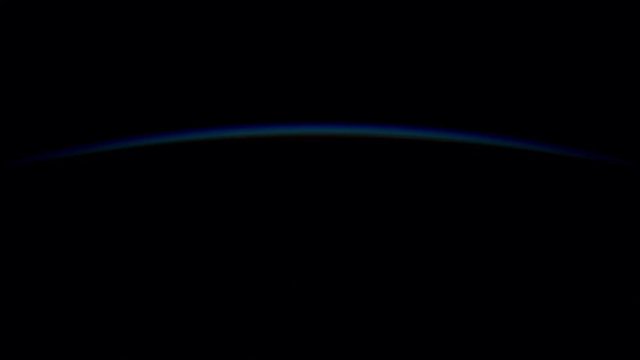 View of the sunrise from space, beautiful 3D animation.