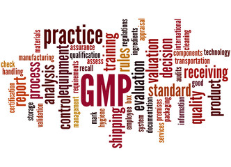 GMP - Good Manufacturing Practice, word cloud concept 9