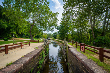 Fototapeta na wymiar The C & O Canal, at Chesapeake & Ohio Canal National Historical