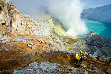 Kawah Ijen, volcan de l’île de Java, Indonésie
