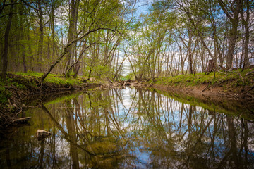 Fototapeta na wymiar The Patowmack Canal at Great Falls Park, Virginia.