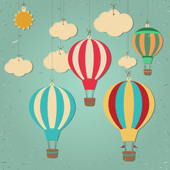 Retro hot air balloon