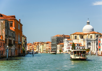 VENICE, ITALY - AUGUST 14,2011 : Grand canal from famous Rialto