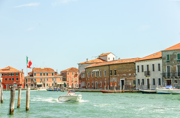 VENICE, ITALY - AUGUST 14,2011 : Murano glass making island, Ven