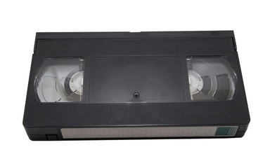 Obraz premium VHS Cassette isolated on white background. Above view