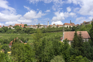 Street view of Rothenburg ob der Tauber