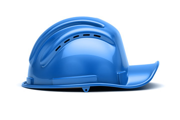 Blue construction hat