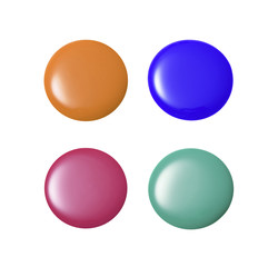 Set of nail polish isolated on white 