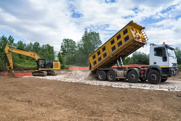 Obraz premium cantiere stradale