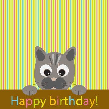 Vector greeting card on the theme of birthday.