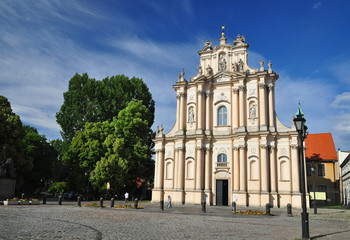 Fototapeta na wymiar Church of St. Joseph, Christian architecture Warsaw