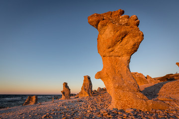 Raukar on Gotland, Sweden.