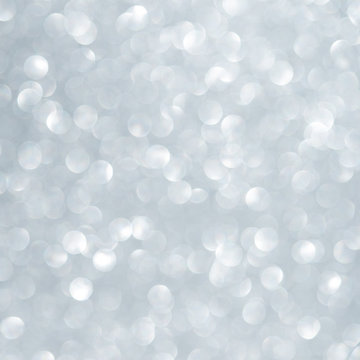 Unfocused Abstract Light Blue Glitter Holiday Background. Christmas Theme.