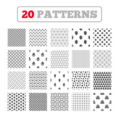 Birthday party icons. Cake with ice cream symbol