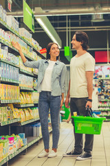 Couple in the supermarket