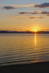 Sun setting over the Nicoya Gulf