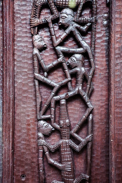 wood carving door