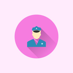 policeman icon. flat style