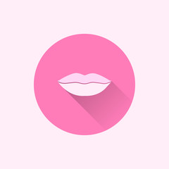 lip icon. flat style