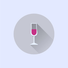 wine glass icon. flat style