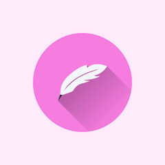 feather icon. flat style