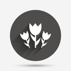 Flowers sign icon. Roses symbol.