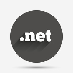 Domain NET sign icon. Top-level internet domain